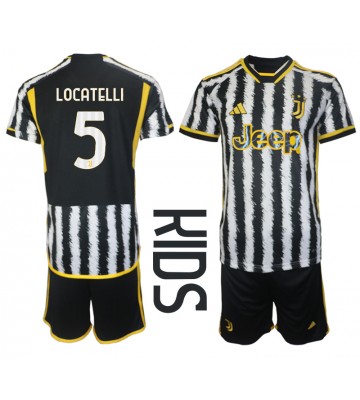 Juventus Manuel Locatelli #5 Replika Babytøj Hjemmebanesæt Børn 2023-24 Kortærmet (+ Korte bukser)
